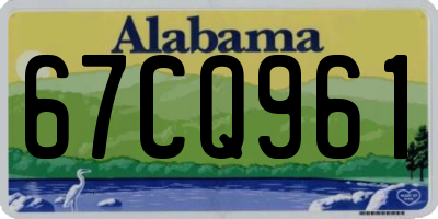 AL license plate 67CQ961