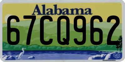 AL license plate 67CQ962