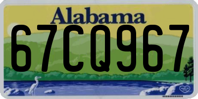 AL license plate 67CQ967