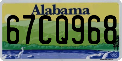 AL license plate 67CQ968