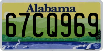 AL license plate 67CQ969
