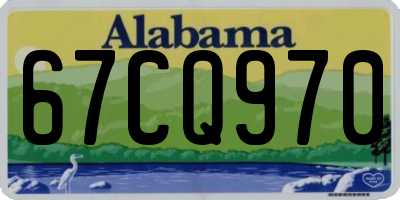 AL license plate 67CQ970