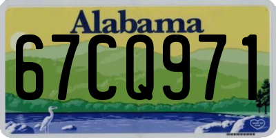 AL license plate 67CQ971