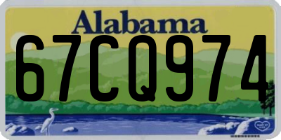 AL license plate 67CQ974