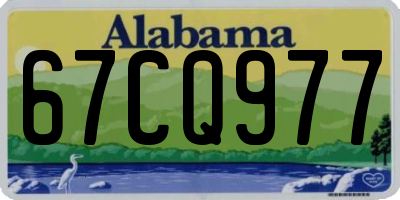 AL license plate 67CQ977