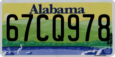 AL license plate 67CQ978