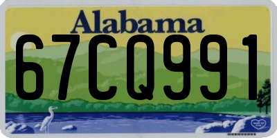 AL license plate 67CQ991