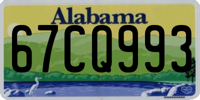AL license plate 67CQ993