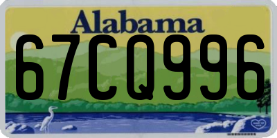 AL license plate 67CQ996
