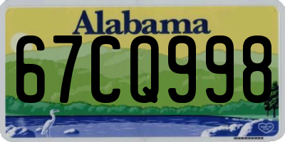 AL license plate 67CQ998
