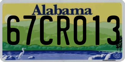 AL license plate 67CR013