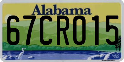 AL license plate 67CR015