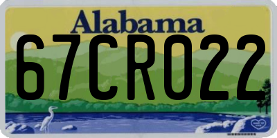 AL license plate 67CR022