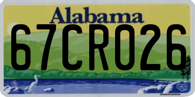 AL license plate 67CR026
