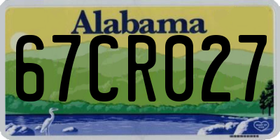 AL license plate 67CR027