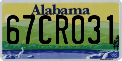 AL license plate 67CR031