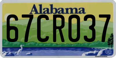 AL license plate 67CR037