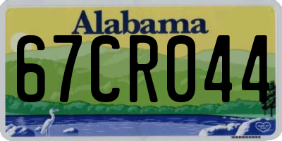 AL license plate 67CR044