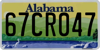 AL license plate 67CR047