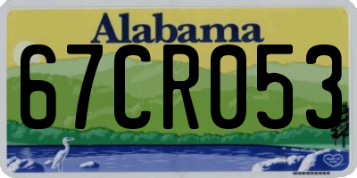 AL license plate 67CR053