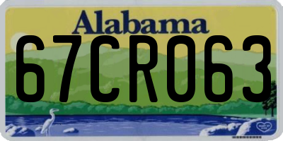 AL license plate 67CR063
