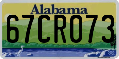 AL license plate 67CR073