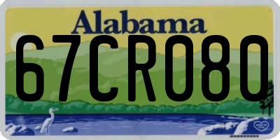 AL license plate 67CR080