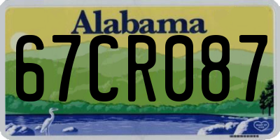 AL license plate 67CR087