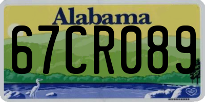 AL license plate 67CR089