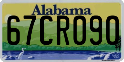 AL license plate 67CR090