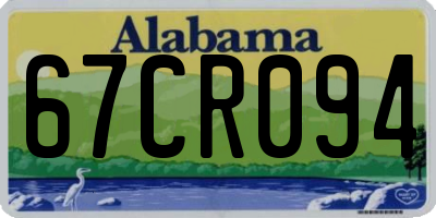 AL license plate 67CR094