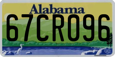 AL license plate 67CR096