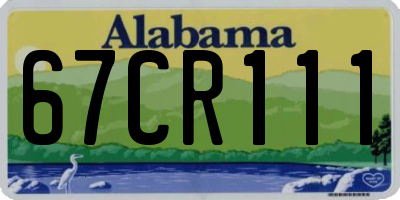 AL license plate 67CR111