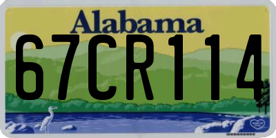 AL license plate 67CR114