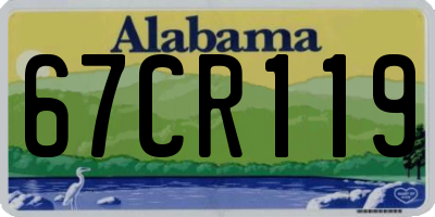 AL license plate 67CR119