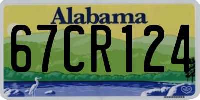 AL license plate 67CR124