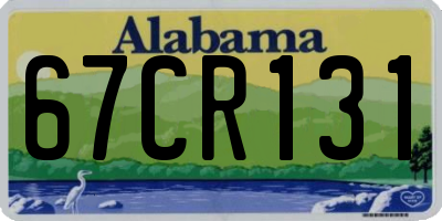 AL license plate 67CR131