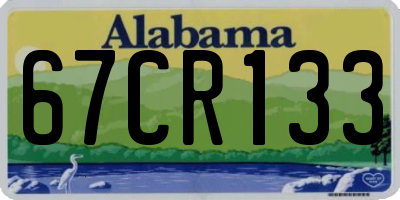 AL license plate 67CR133