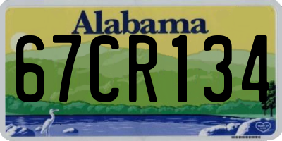 AL license plate 67CR134