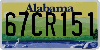 AL license plate 67CR151