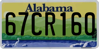 AL license plate 67CR160