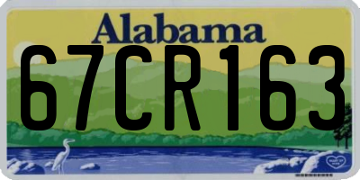 AL license plate 67CR163