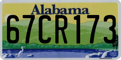 AL license plate 67CR173