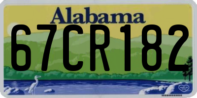 AL license plate 67CR182