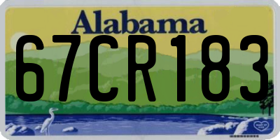 AL license plate 67CR183