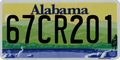 AL license plate 67CR201