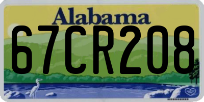 AL license plate 67CR208