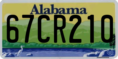 AL license plate 67CR210