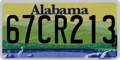 AL license plate 67CR213