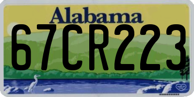 AL license plate 67CR223